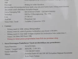Lembaga Aliansi Indonesia Minta Kepada Kantor ATR BPN Kabupaten Bogor 1 Agar Ungkap Penerbitan SKPT Palsu
