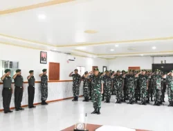 Dandim 1710/Mimika Pimpin Tradisi Korps Pindah Satuan dan Purna Tugas Prajurit
