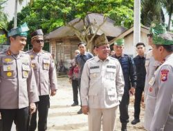 Kapolda Riau Tinjau Pembangunan Jembatan Merah Putih Presisi di Kuansing