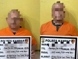 Polres Kampar Tangkap Kades dan Mantan Sekdes Tarai Bangun Terkait Pemalsuan Surat Tanah