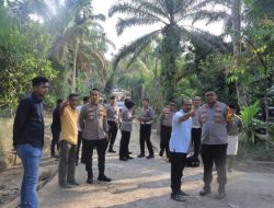 Kapolres Kampar Pantau Pembangunan Jembatan Lubuk Agung, Akses Masyarakat Segera Terbuka