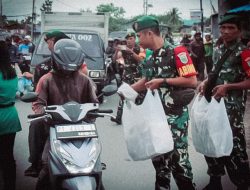Ramadhan Berkah, Koramil Kuala Kencana dan Koramil Jila Bagikan 500 Paket Takjil