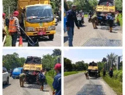 Perbaikan Jalan Berlubang di Jalan BRIN Bogor Dikebut Jelang Idul Fitri