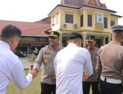 Kapolres Kampar Gelar Halal Bihalal Bersama Personil Usai Apel Pagi