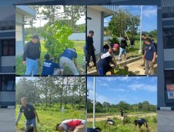 Lapas Kelas IIA Kumbang Gelar Kerja Bakti dan Penanaman Pohon, Lingkungan Jadi Lebih Hijau   
