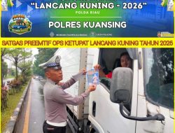 Ops Ketupat LK 2026, Satgas Preemtif Polres Kuansing Sosialisasikan Keselamatan Berlalu Lintas