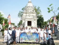 Semangat Hari Bakti Pemasyarakatan ke-62, Rutan Surakarta Gelar Aksi Bersih Vihara Damma Sundara