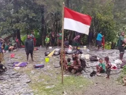 Koops TNI Habema Hadirkan Rasa Aman, Warga Distrik Kembru Kembali Pulang dan Kibarkan Bendera Merah Putih