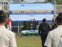 Dukung Instruksi Dirjenpas, Lapas Cilegon Laksanakan Ikrar Anti Narkoba dan Penipuan