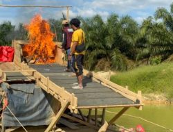 Polsek Singingi Tertibkan 3 Rakit PETI di Desa Kebun Lado