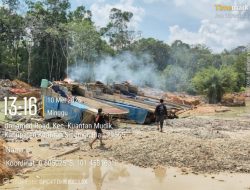 Polsek Kuantan Mudik Tertibkan Aktivitas Peti dan Cek Lokasi Galian C di Desa Petapahan