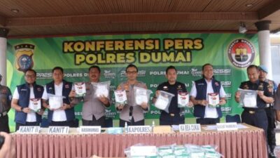 Rilis Pengungkapan 5 KG Sabu dari Penumpang Kapal Asal Malaysia, Polres Dumai Amankan Barang Bukti Capai Rp5 Miliar