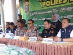 Polres Dumai Gelar Press Release Pengungkapan 25,8 KS Sabu, 3 Tersangka Diamankan