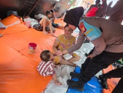 Polwan Jaga Jakarta Salurkan Bantuan dan Trauma Healing Untuk Korban Kebakaran Pasar Jiung