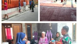 Pererat Silaturahmi, Babinsa Cijayanti Serda Hartono Tinjau Pembangunan Balai Warga dan Sambangi Ibu-Ibu Kampung Pasir Maung RW 09