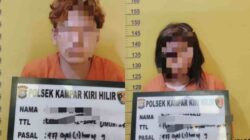 Nekat Curi Motor Warga, Sepasang Kekasih Ditangkap Polsek Kampar Kiri