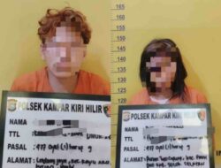 Nekat Curi Motor Warga, Sepasang Kekasih Ditangkap Polsek Kampar Kiri