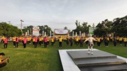 Dalam Rangka Hari Bhayangkara ke-80, Polres Kampar Bersama Kodim 0313/KPR dan Yonif 132/BS Gelar Olahraga Bersama 