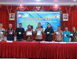 Polres Kampar Ekpos Penangkapan Narkoba 717 Gram dan Musnahkan BB Narkoba Hampir 2 KG