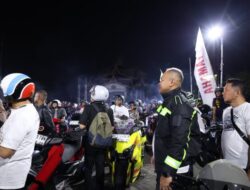 Kapolresta Pekanbaru Turut Meriahkan Night Ride HUT Kota Pekanbaru ke-242, Kegiatan Berlangsung Aman dan Kondusif