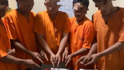 Sita 18 Paket Sabu, Polsek Tapung Amankan Lima Pelaku Narkoba