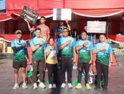 Meriahkan Hari Bhayangkara Ke-80, Kapolres Kampar Bersama Bupati Lepas Ribuan Peserta Fun RUN Road To Riau Bhayangkara RUN