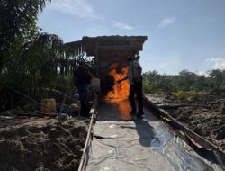 Polsek Singingi Tindak Lanjuti Laporan Masyarakat, Cek Lokasi Diduga PETI di Muara Lembu