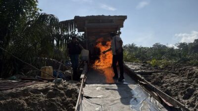 Polsek Singingi Tindak Lanjuti Laporan Masyarakat, Cek Lokasi Diduga PETI di Muara Lembu