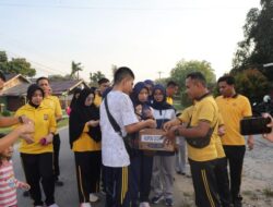 Sambut Bhayangkara ke-80 Jalan Santai, Polres Pelalawan Olahraga Bersama Forkopimda, TNI-Polri dan Masyarakat
