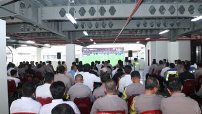 Polres Metro Tangerang Kota Gelar Nobar Piala Dunia 2026, Rangkul Sabuk Kamtibmas