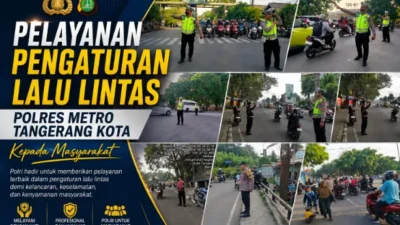 Polisi Hadir di Simpang Jalan, Warga Merasakan Kelancaran Arus Lalu Lintas di Tangerang Kota