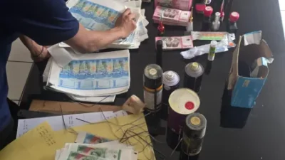 Polsek Pakuhaji Bongkar Sindikat Uang Palsu, Rp68,57 Juta Uang Siap Edar dan Peralatan Produksi Disita