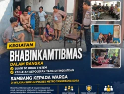 Bhabinkamtibmas Polres Metro Tangerang Kota Door to Door, Ajak Warga Jaga Kamtibmas