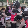 Polwan Polres Metro Tangerang Kota Kawal Aksi Jaringan Advokat Nusantara, Unjuk Rasa Berjalan Tertib