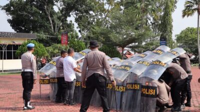 Polres Rohil Tingkatkan Kesiapsiagaan Personel Melalui Latihan Dalmas Antisipasi Aksi Unjuk Rasa