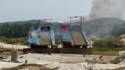 Komitmen Berantas Tambang Ilegal, Polsek Singingi Hilir Tertibkan 2 Unit PETI Jenis Dompeng di Sungai Amuik