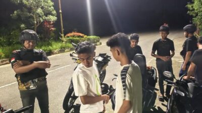 Antisipasi Balap Liar, Sajam dan Premanisme, Tim Raga Polres Kuansing Laksanakan Patroli Malam
