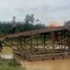 Polsek Pangean Tertibkan Aktivitas PETI di Desa Tanah Bekali, 2 Rakit Dimusnahkan