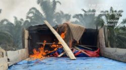 Polsek Singingi Tertibkan Aktivitas PETI di Desa Kebun Lado, 1 Unit Rakit Dimusnahkan