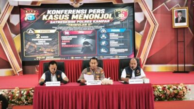 Polres Kampar Press Release Ungkap Beberapa Tindak Pidana Selama Bulan Juli