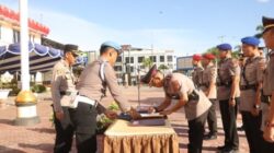 Prosesi Sertijab dan Kenal Pamit Lima Pejabat Polres Dumai Berlangsung Khidmat