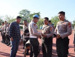 Tegak Disiplin dan Profesionalisme Personel, Wakapolres Rohil Pimpin Gaktibplin Bersama Sipropam
