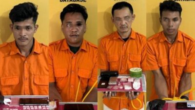 Dalam Semalam Satresnarkoba Polres Inhu Gulung 4 Tersangka, Mulai Dari Oknum PNS Hingga Satpam