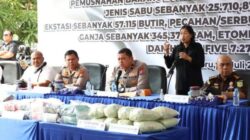 Polda Riau Musnahkan Narkoba Rp69,7 Miliar, Gagalkan Jaringan Internasional dan Selamatkan Hampir Sejuta Jiwa