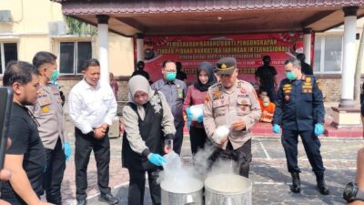 Selamatkan Lebih dari 155 Ribu Jiwa, Polres Dumai Musnahkan 30,80 KG Sabu Jaringan Internasional