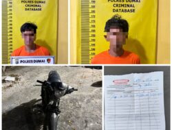 Curi Ban Mobil Maxxis di Dumai, 2 Pria Dibekuk Reskrim Bukit Kapur
