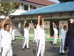 Jaga Kebugaran dan Tingkatkan Imunitas, Pegawai Rutan Surakarta Semangat Ikuti Senam Pagi