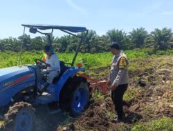 Polsek Kandis Kawal Pengolahan Lahan Jagung Kuartal III, Dukung Swasembada Pangan Nasional
