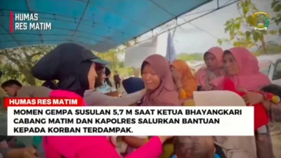 Bhayangkari Peduli, Berikan Bantuan dan Trauma Healing bagi Warga Terdampak Gempa di Manggarai Timur