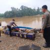 Jaga Kelestarian Sungai Batang Kuantan, Polsek Hulu Kuantan Tertibkan 2 Rakit PETI